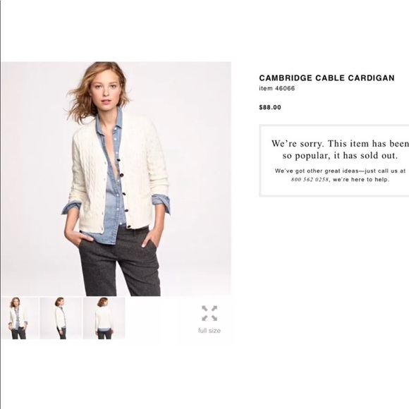 J.CREW Cambridge Cable Knit Sweater Blue cardigan Soft Knit Wool Angora VNeck - Picture 5 of 8